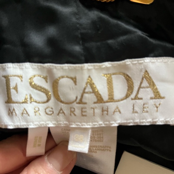 Escada Leather Coat Python Pattern Size 38 New with tags - Picture 3 of 5
